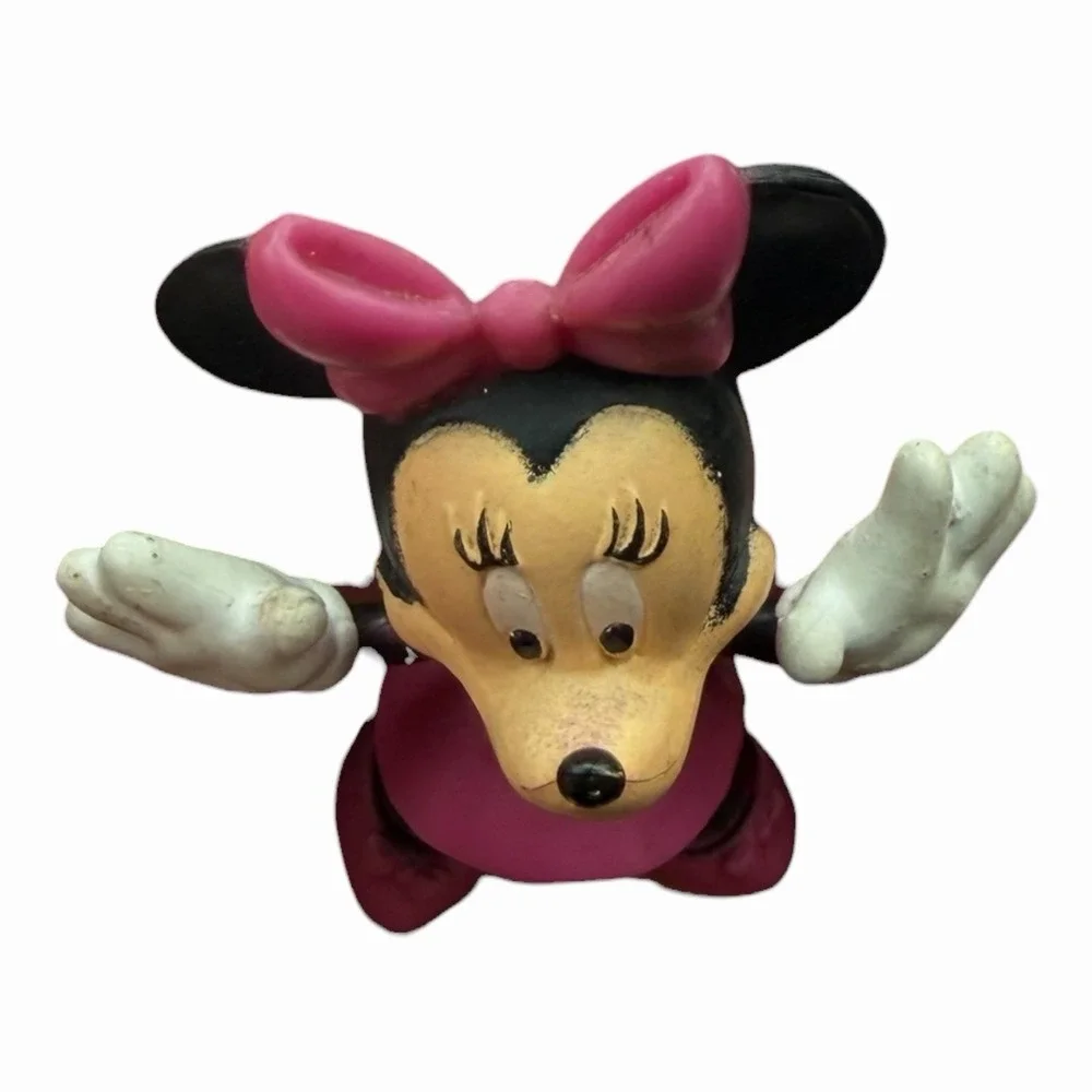 Disney Vintage Minnie Mouse Pink Dress Figure‎ 2